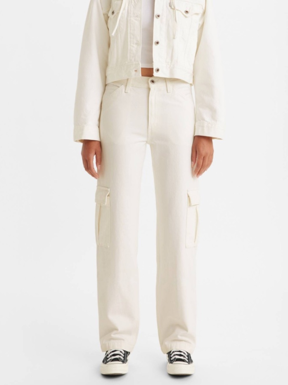 Levi’s Baggy Cargo White Jeans